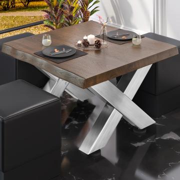 PJ | Bistro Lounge Table | 70x70xH41cm | Walnut/ Stainless Steel