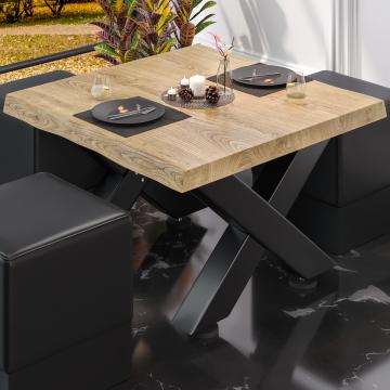 PJ | Tavolo da salotto Bistro | 70x70xH41cm | Rovere/Nero