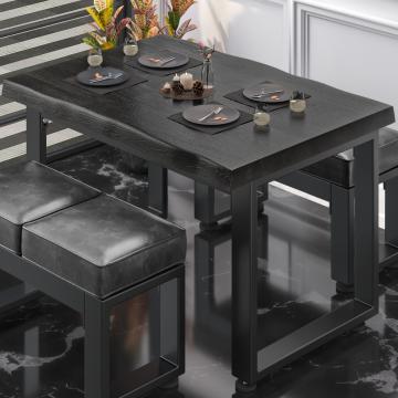 PM Bistro Table | 120x70xH78cm | Wenge-Black/ Black