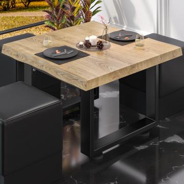 PM Bistro Lounge pöytä | 70x70xH41cm | Tammi/musta