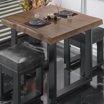 PM Bistro Table | 70x70xH78cm | Noyer/ Noir