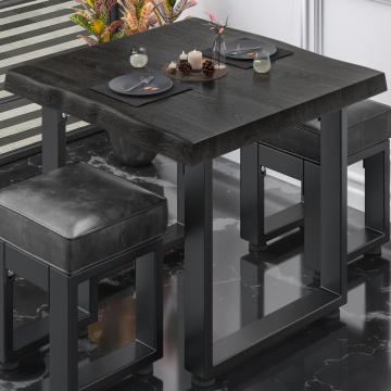 PM Bistro Table | 70x70xH78cm | Wenge-Black/ Black