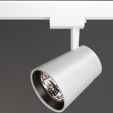 PORTLAND | LED proyector de carril | Blanco | 18W / 3000K | Blanco cálido | 3 fases