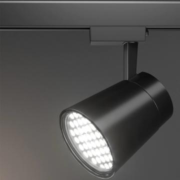 PORTLAND | LED proyector de carril | Rejilla de panal | Negro | 18W / 3000K | Blanco cálido