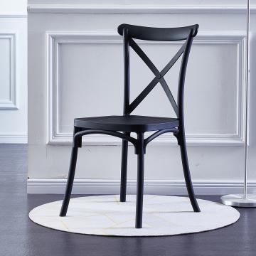 PORTO CLASSIC | Stapelbara stolar för utomhusbruk | Svart | Plast | Stapelbar