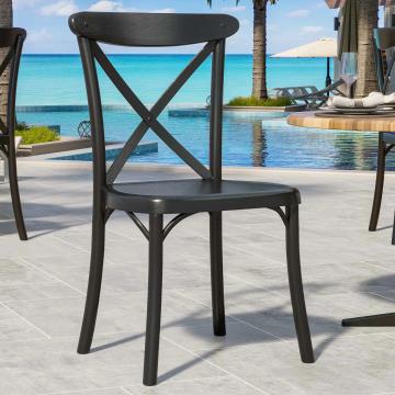 PORTO PREMIUM | Plastic Restaurant Chair | Black | Plastic | Stackable