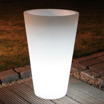 Deko Blumen Pot Luminaire EXTERIEUR Ø300mm | Moderne | Blanc | Plastique