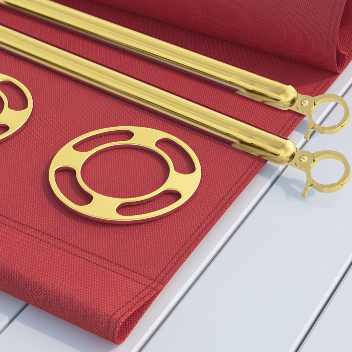 ROYAL | Cafe Cloth Barrier | 150x70 | Red / Gold | Barrier