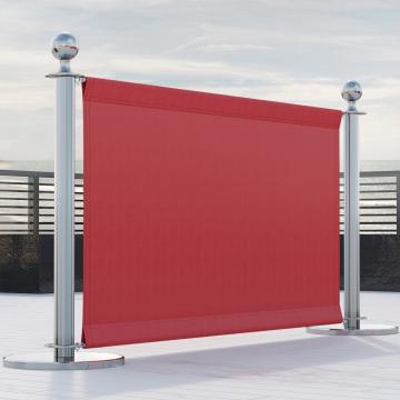 ROYAL | Cafe Barrier | 150x70 | Red/Chrome | 2xposts