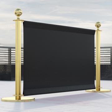 ROYAL | Cafe Barrier | 150x70 | Black/Gold | 2xposts