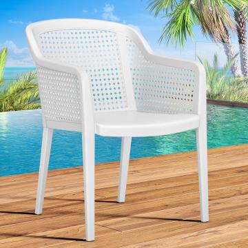 SAMOYA | Chaises en plastique outdoor | Blanc | Plastique | Empilable