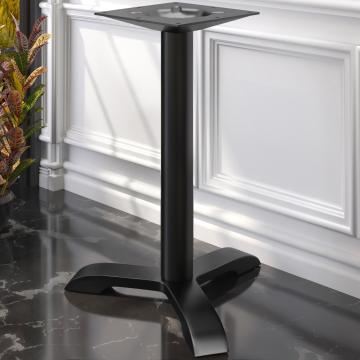 SAN.DIEGO | Piètement de table haute bistrot | Aluminium noir | 3 Pied : Ø 56 cm | Colonne 7,6 x 105 cm