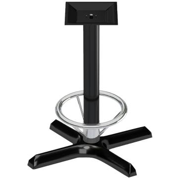 SAN.MARCO FOOT | Podstawa stolika Restauracyjne | Aluminium czarne | 4 stopy: Ø 43 cm | Kolumna 7,6 x 105 cm | + pierścień na stopy