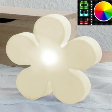 Blume Tisch RGB | LED | Weiß | Lampe Tischlampe Tischleuchte