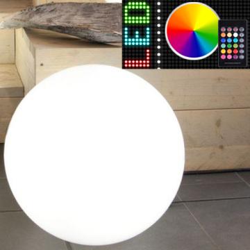 Deco kulelampe UTE Ø300mm | RGB | Dimbar | fjernkontroll | Samtids | Hvit | plast