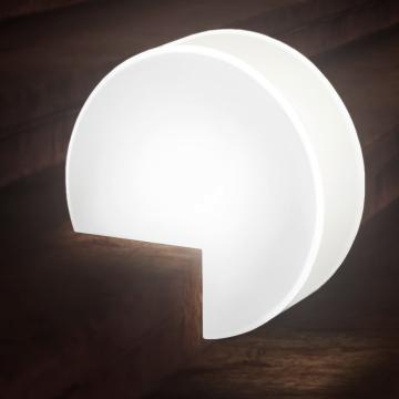 Dekoracyjna lampka schodowa OUTSIDE Ø400mm | nowoczesna | biała | plastikowa
