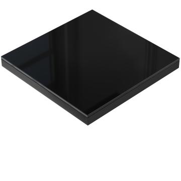 ALEESHA | Glas | Tisch Platte | 60x60cm | Schwarz | Quadratisch