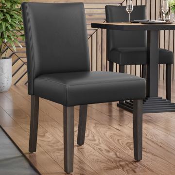 TAYLOR | Leather Restaurant Chair | Black | Leather