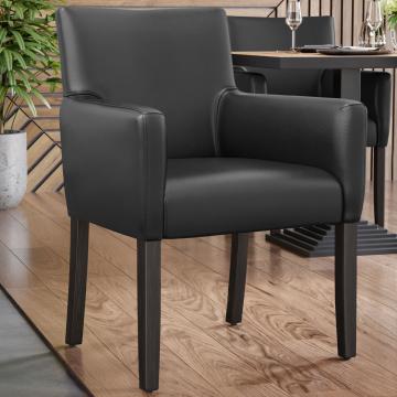 TAYLOR | bistro chair | black | leather