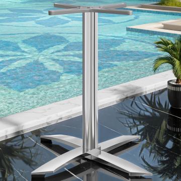 THIAGO | Bistro bar table frame | aluminium | 4 legs: Ø 60 cm | column 6 x 106 cm