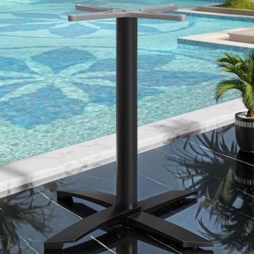 THIAGO | Bistro bar table frame | aluminium black | 4 legs: Ø 60 cm | column 6 x 106 cm