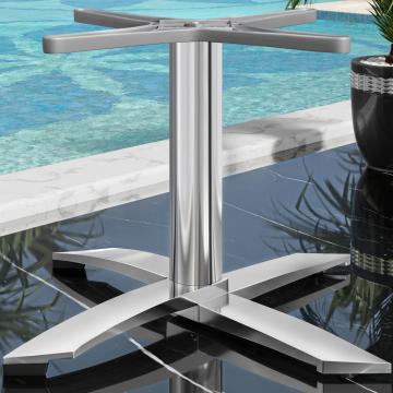 THIAGO | Bistro Lounge Table Frame | 4 Base | Base: Ø 60 cm | Søjle: 6 x 37 cm | Aluminium