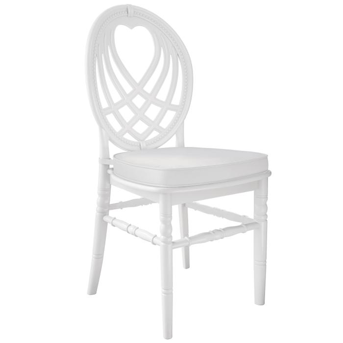 TIFFANY, Wedding chair, White, Plastic, Stackable