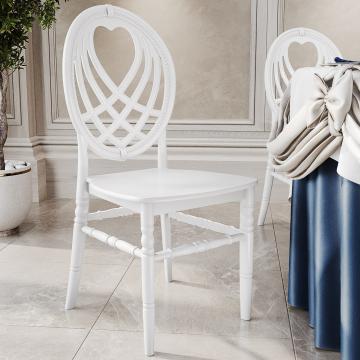 TIFFANY | Hochzeitsstuhl | Weiß | Kunststoff | Stapelbar
