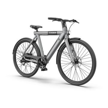 TIGER | E-Bike | 28" pouces | 9,6Ah 346 Wh | Vélo électrique homme | Gris