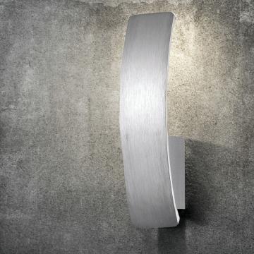 Design Wall Lamp Silver | Alu | Lamp Curved Wall Lamp Wall Light