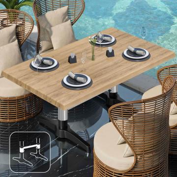 WBC | Werzalit Lounge Table | B: T: H:  120 x 70 x 40 cm | Oak / Black | Connector