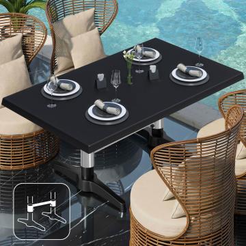 WBC | Werzalit Lounge Table | B: T: H:  120 x 70 x 40 cm | Black / Black | Connector