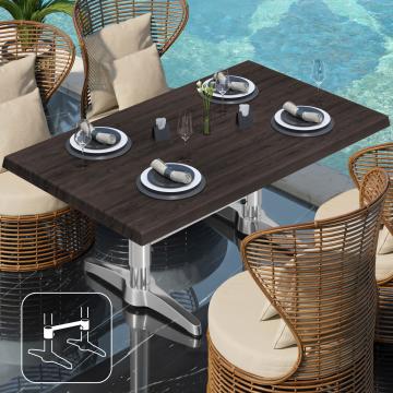 WBC | Werzalit Lounge Table | B: T: H:  120 x 70 x 40 cm | Wenge / Aluminium | Connector