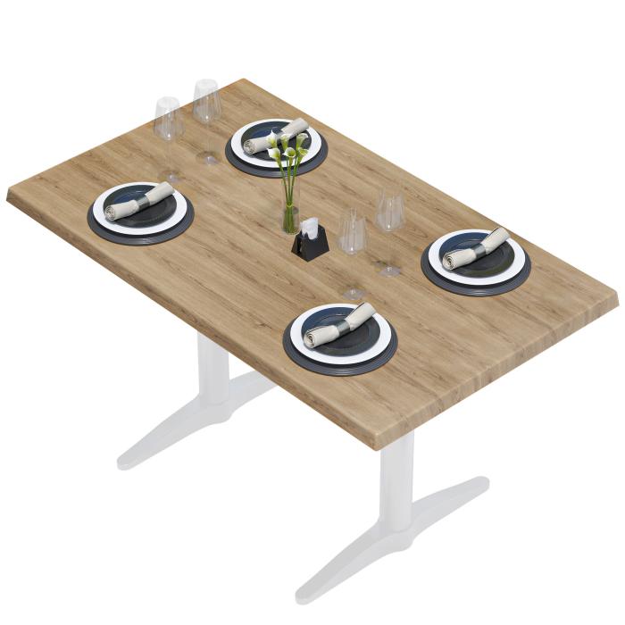 WERZA | Werzalit Tischplatte | B:T 120 x 70 cm | Eiche | Rechteckig -  Gastronomiemöbel von GGM Möbel mit Tiefpreis-Garantie