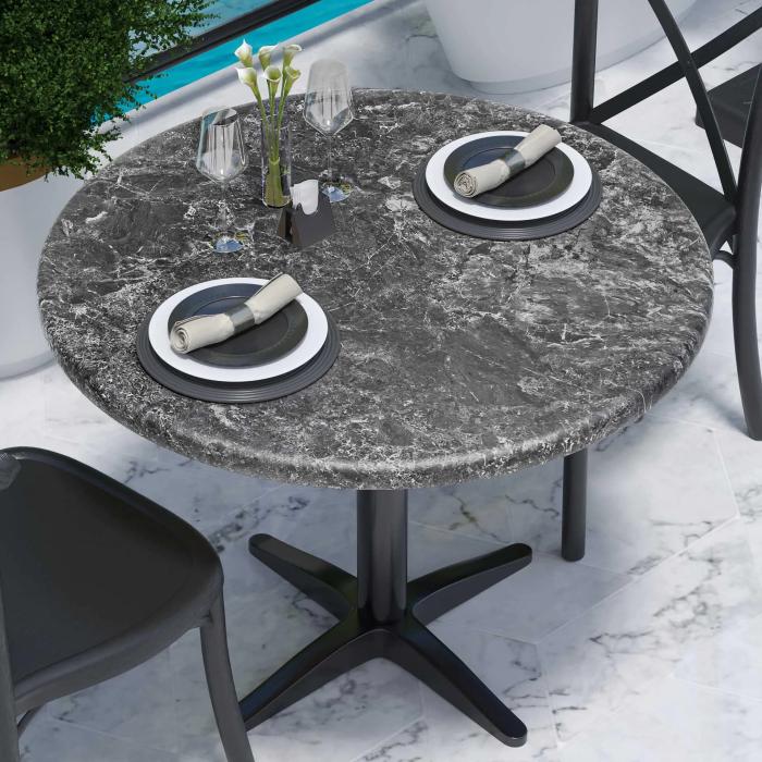 WERZA | Werzalit Tischplatte | Ø 60 cm | Felsen | Rund - Gastronomiemöbel  von GGM Möbel mit Tiefpreis-Garantie