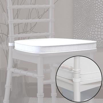 Siddepude | Hvid | Tykkelse: 4 cm | Velcro bagpå | Vandtæt
