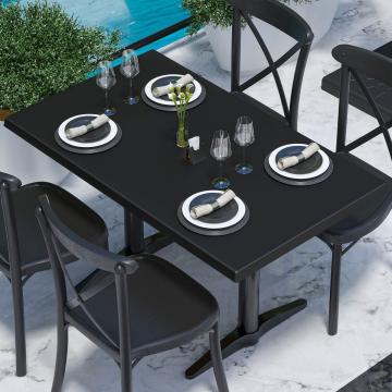 WERZA | Werzalit table top | W:D 120 x 70 cm | Black | Rectangular
