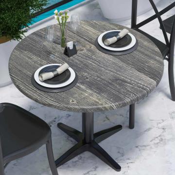 WERZA | Werzalit table top | Ø 70 cm | Rustic pine | Round