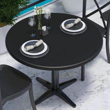 WERZA | Werzalit table top | Ø 60 cm | Black | Round