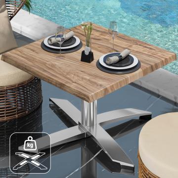 WTG | Werzalit Lounge Table | B: T: H:  60 x 60 x 37 cm | Sheesham / Aluminium | Additional weight