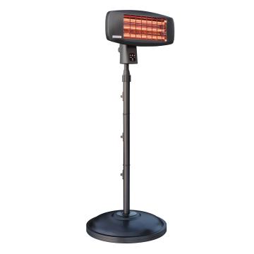 XAVIER | Calentador de terraza de pie | Negro | 2000W | 3 ajustes de calor