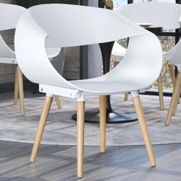 ZANOTI | Molded Plastic Chair | White | Plastic